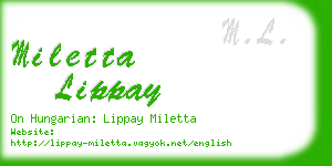 miletta lippay business card